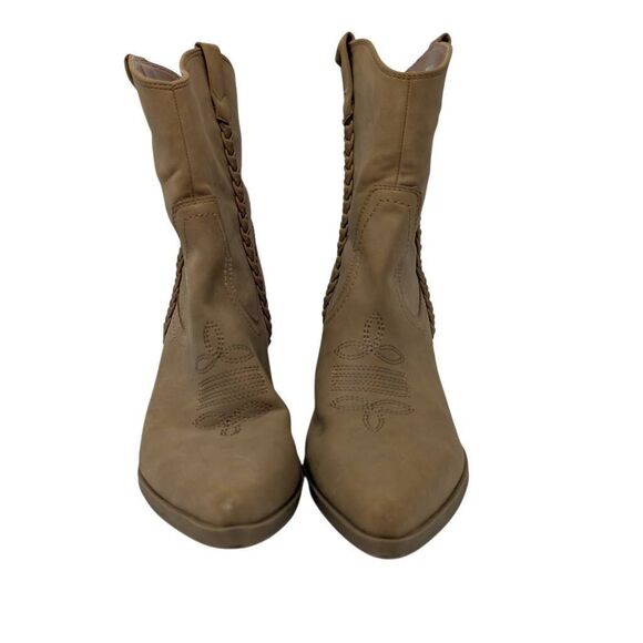 DV Dolce Vita 8.5 Tan Koolson Western Booties Camel Boho Cowboy Boots - Picture 7 of 11